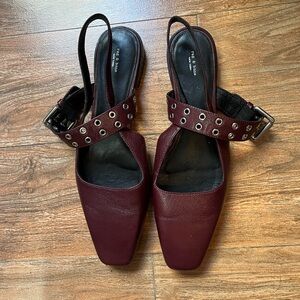 Rag and Bone Burgundy Slingback Sandals
